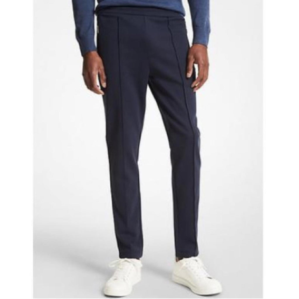 Michael Kors Mixed Media Track Pants in Midnight Blue, NWT, Size L
