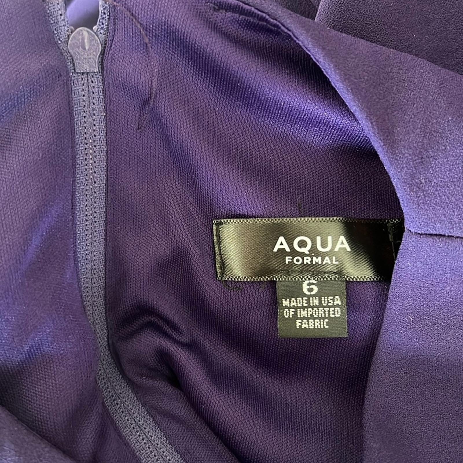 Aqua Bloomingdale’s Asymmetric Cutout Dress in Mulberry/Purple Size 6 NWT $238