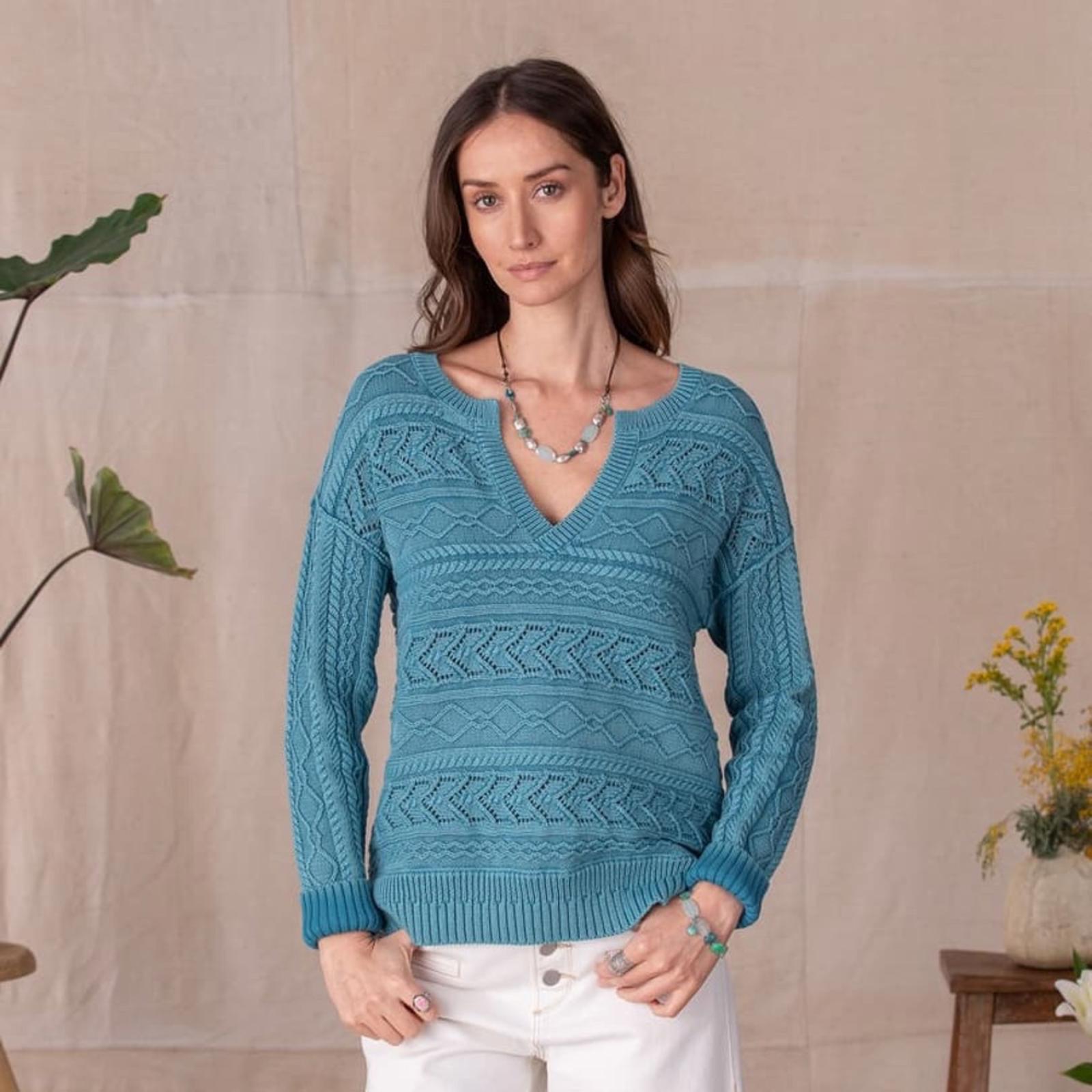 Sundance Rita Easy Cable Knit Sweater in Blue Size S New w/Tag SOLD OUT!