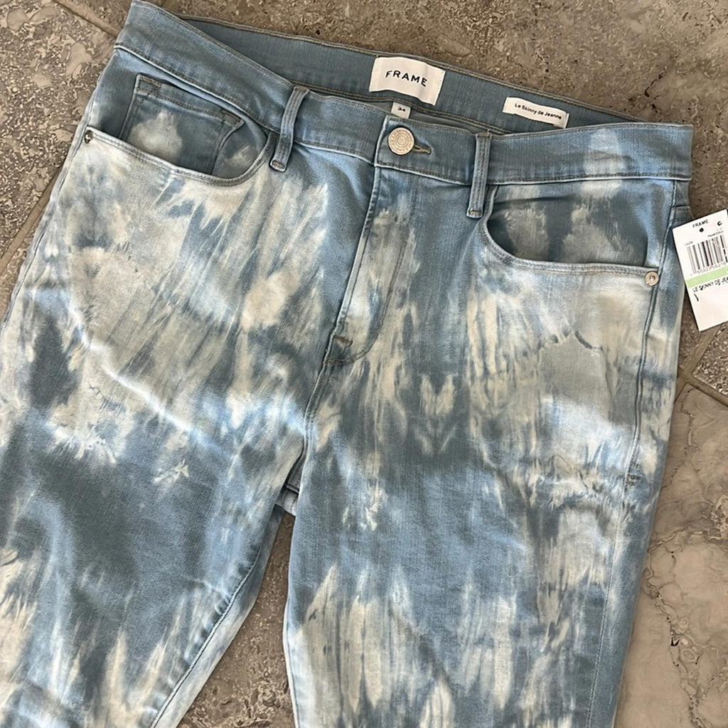 Frame Denim Le Skinny Jeanne Mid-Rise Jeans Medium Wash, Size 34 (fits like 32)