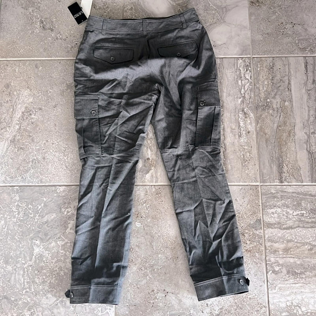 Lauren Ralph Lauren Wool Twill Cargo Pants in Grey, Size 8 New w/Tag $245