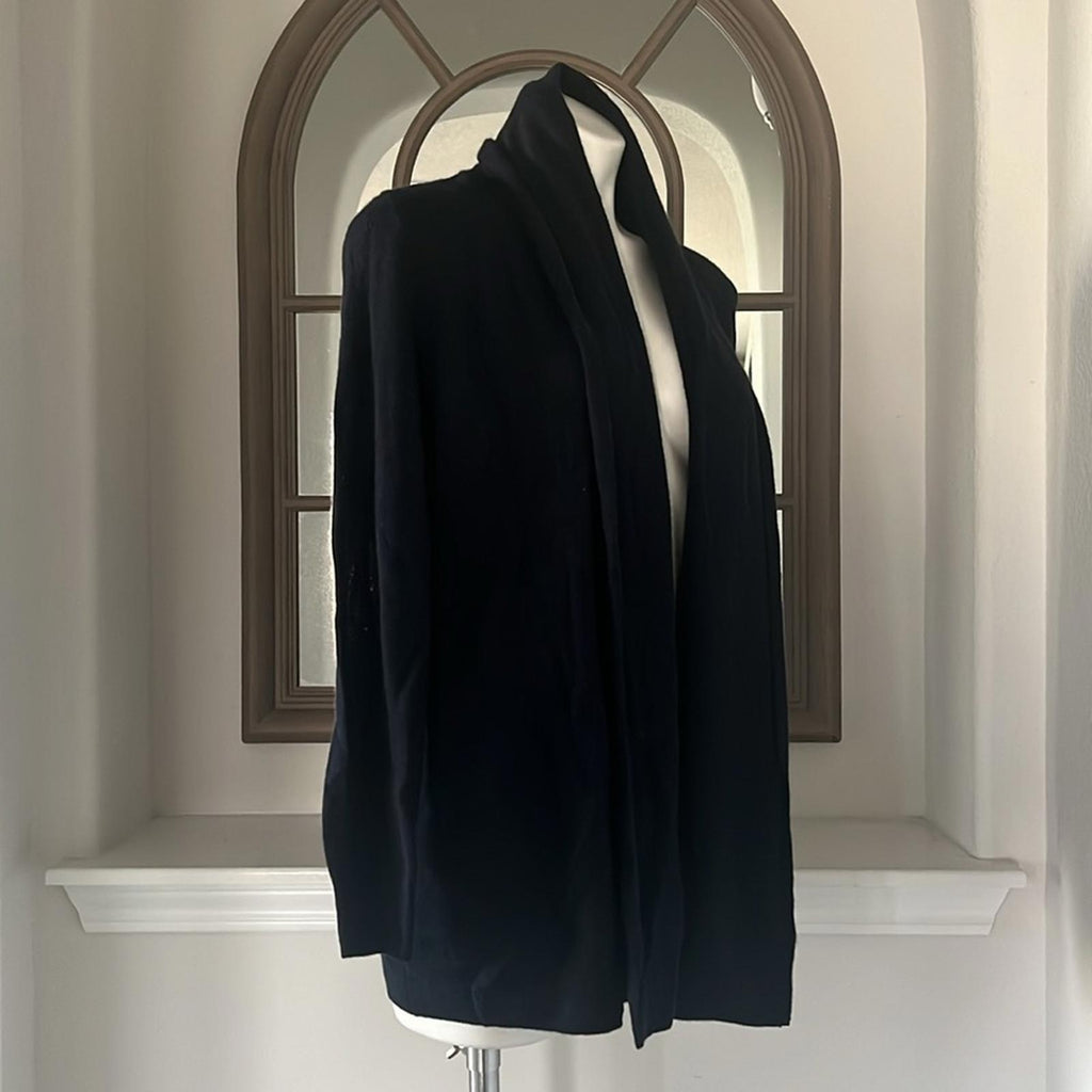 C by Bloomingdale's Cashmere NAVY Open-Front Cardigan, Size M New w/Tag $198