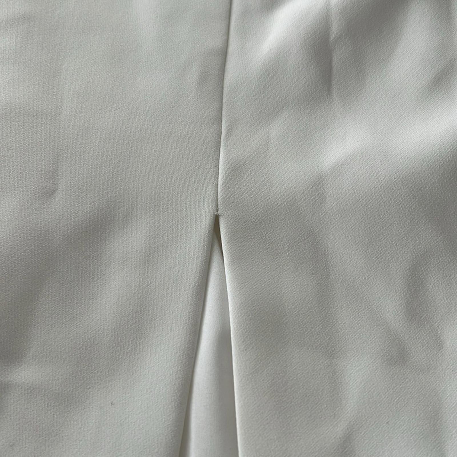 Amanda Uprichard Bellavia Bow Back Midi Strapless Sheath Dress White, Size M NWT