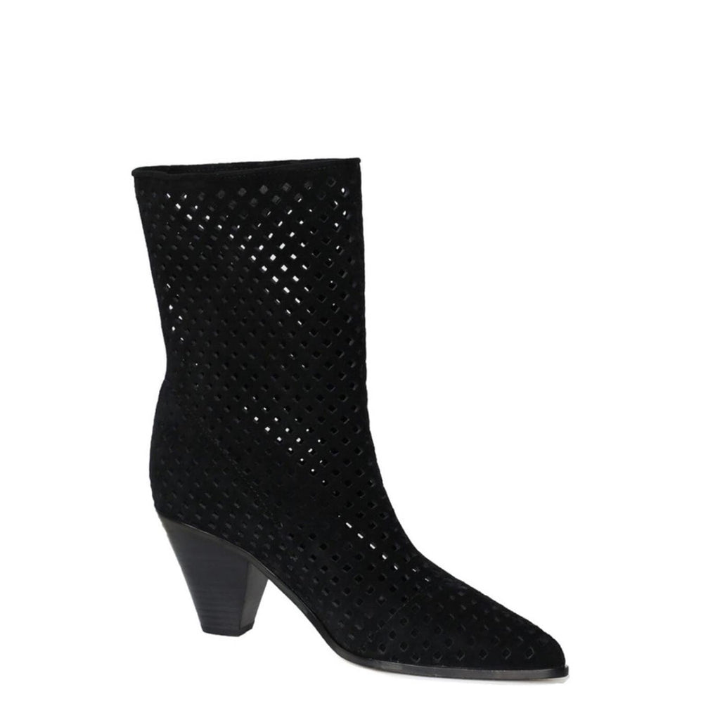 PAIGE Layla Leather Booties in Black, Size 6 New w/o Box Retail $398