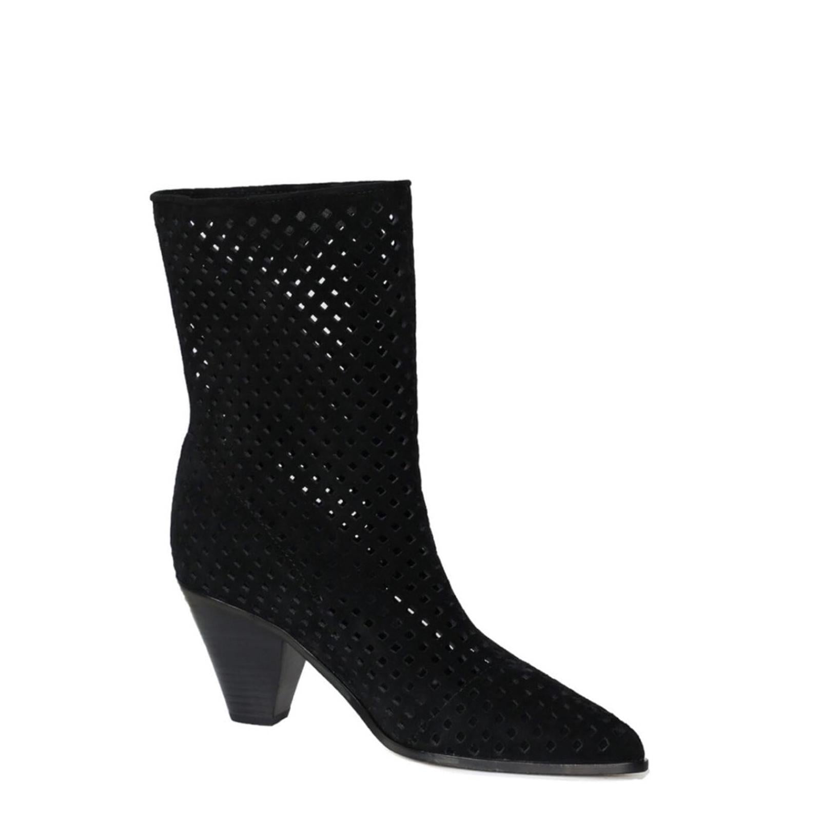 PAIGE Layla Leather Booties in Black, Size 6 New w/o Box Retail $398