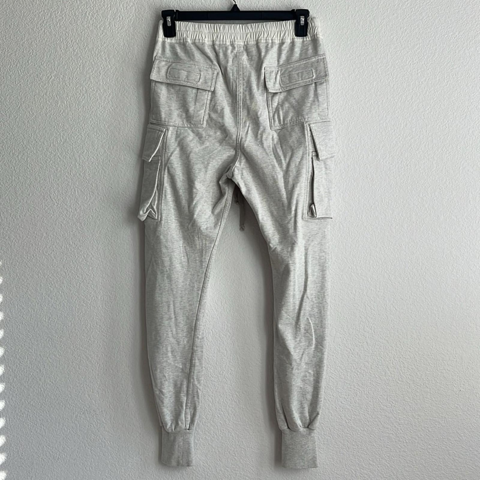 DRKSHDW Rick Owens Drawstring Cargo Jogger Pants in Grey, NWT, Size M