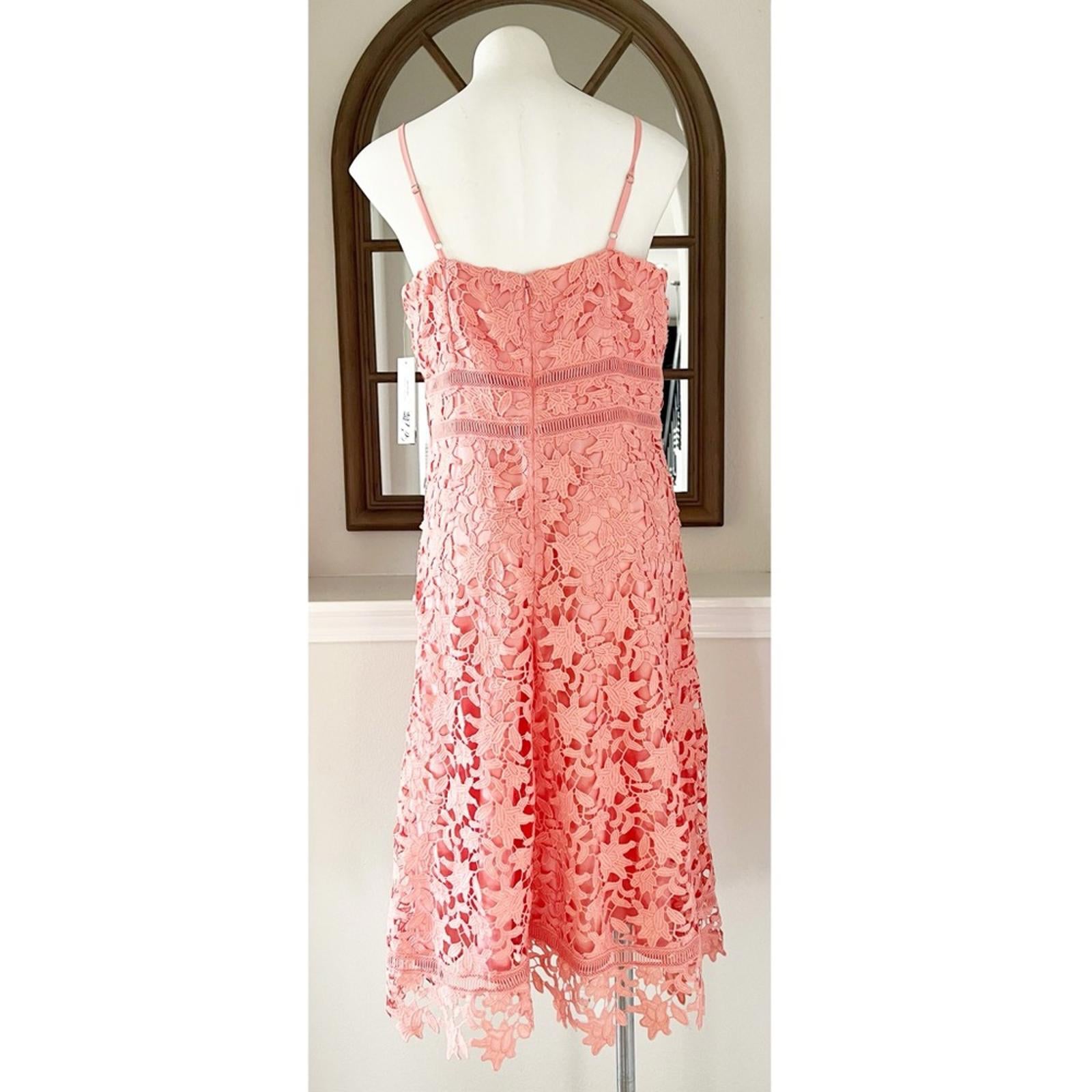 Eliza J. Asymmetric Hem Lace Dress in Pink, Size 12 New w/Tag