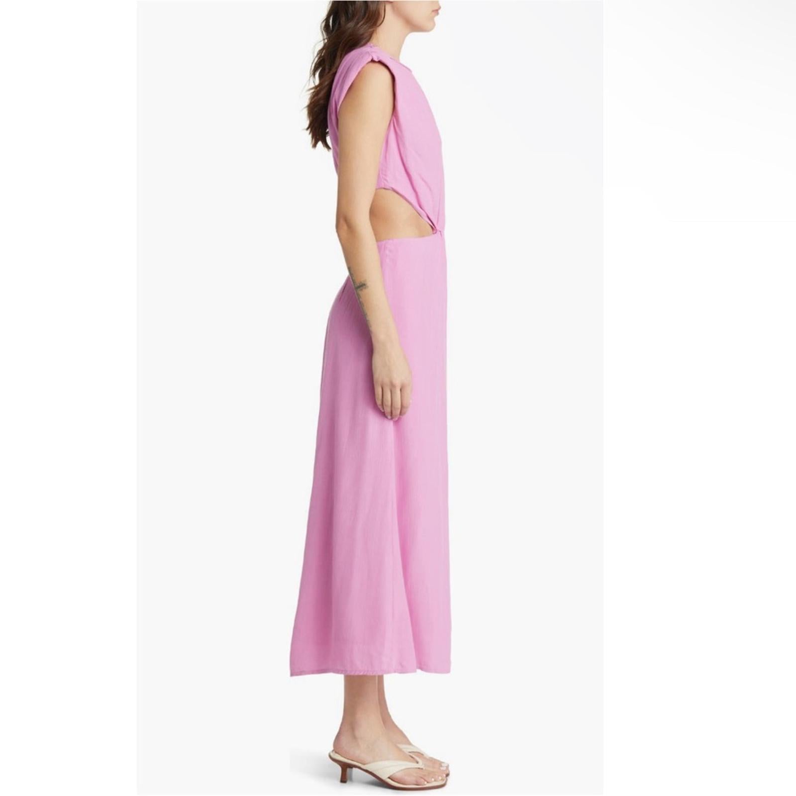Scotch & Soda Sleeveless Cut-Out Waist Dress in Pink Size EU 32 New w/Tag $228