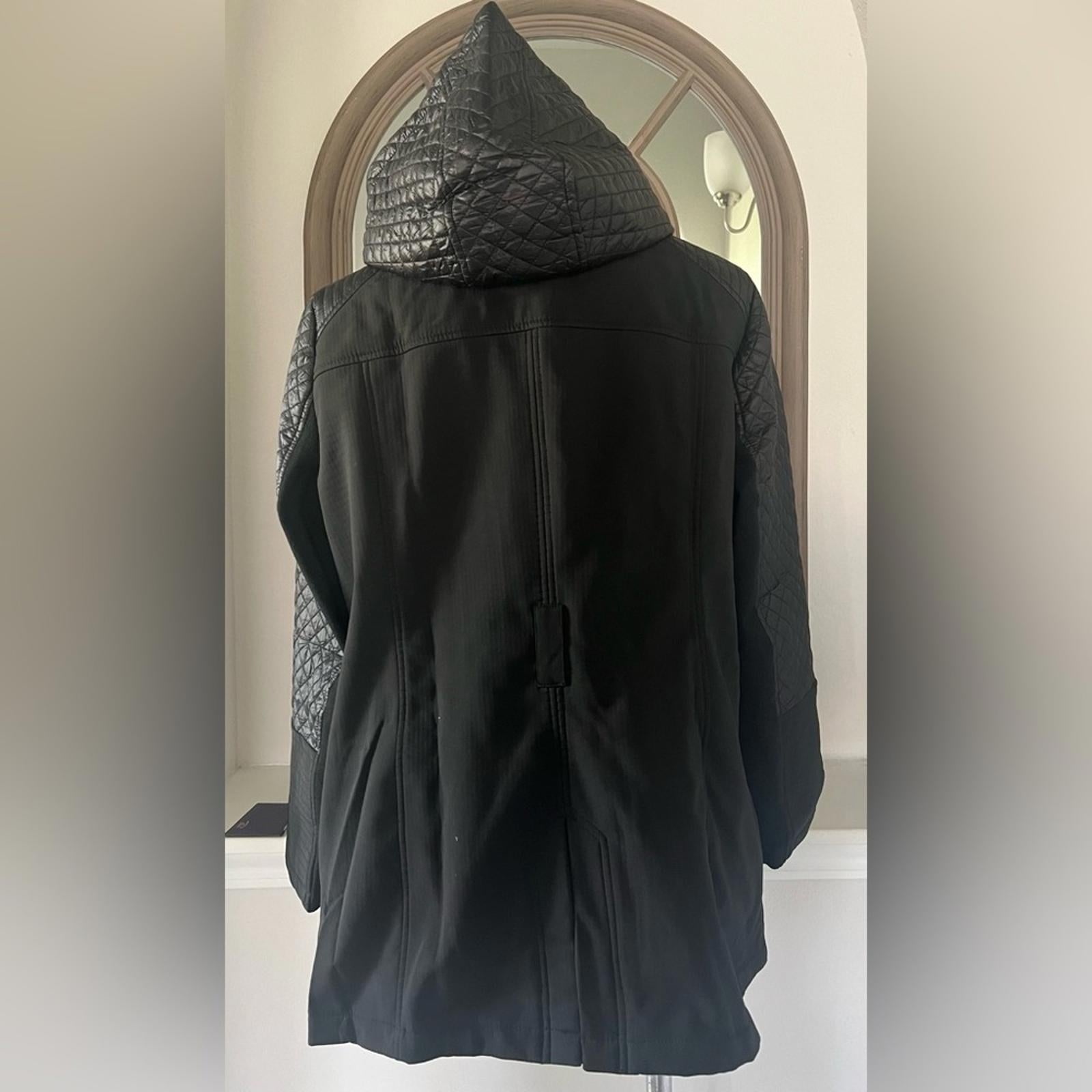 Michael Kors Quilted Reflective Hooded Jacket in Black, Size XL Retail $248