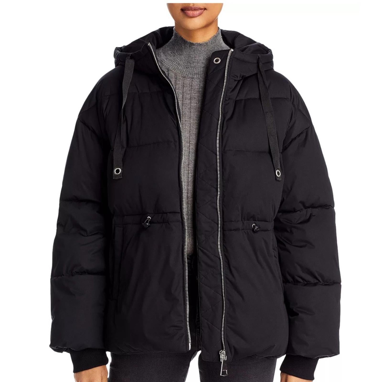 AQUA Hooded Puffer Coat in Black, Size XS New w/Tag Retail $198 (SOLD OUT)