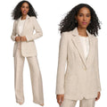 Calvin Klein Tweed Single-Button Blazer in Nomad Multi, Size 26 NEW w/Tag $169