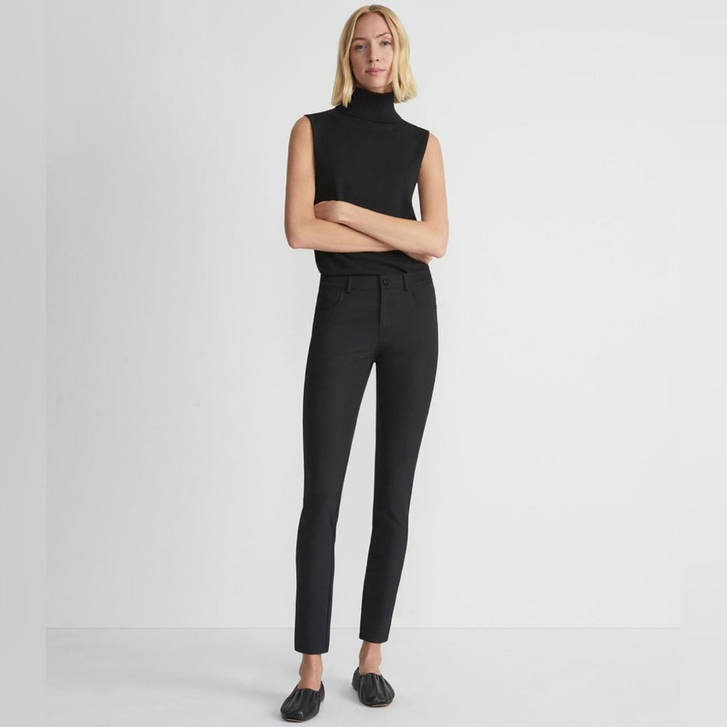 Lafayette 148 Acclaimed Stretch Mercer Pants, Navy/Black Size 4, New w/Tag