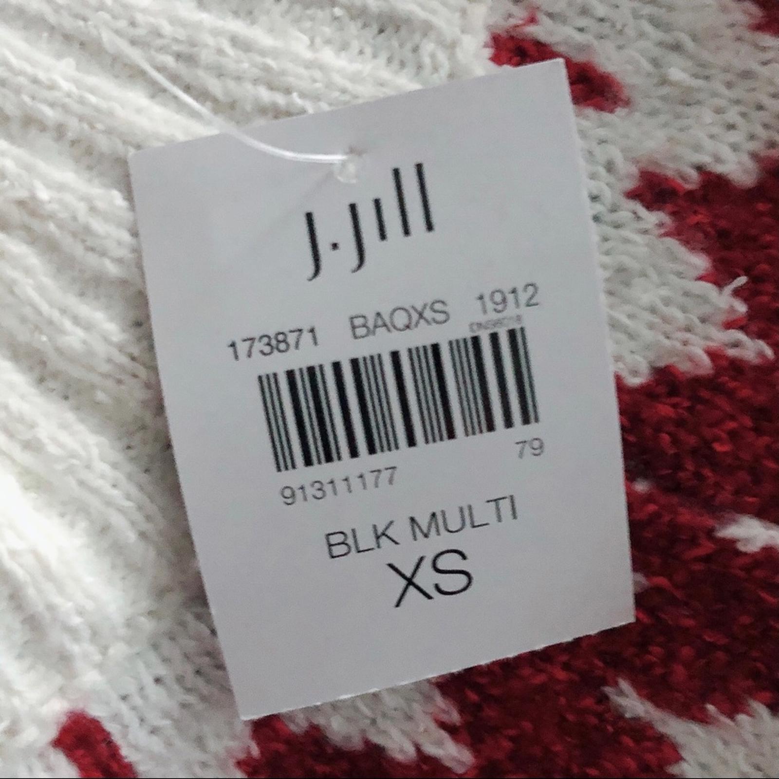 J.Jill Festival Cottage Fair Isle Sweater Black Mul Pullover, Size XS New w/Tag