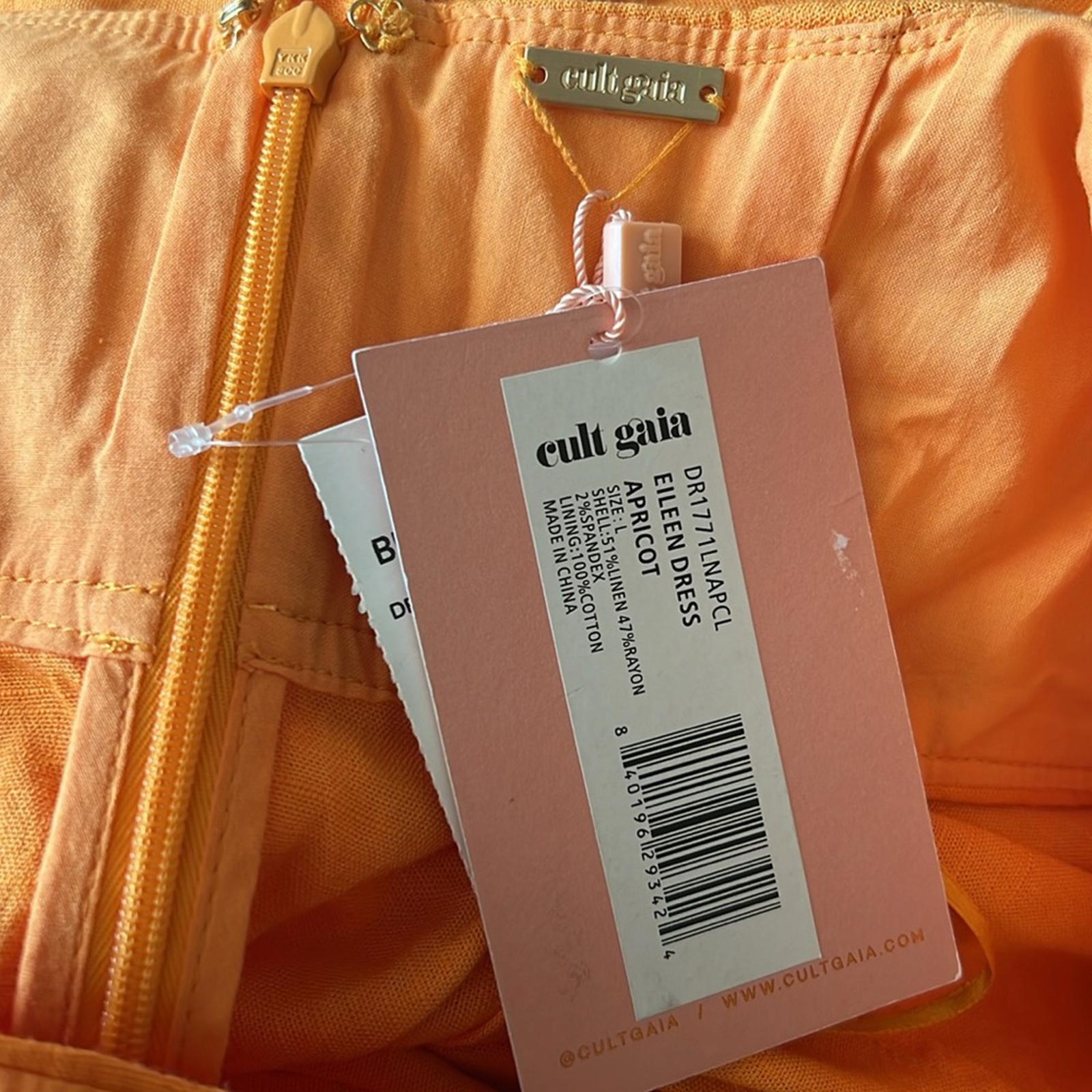 NEW Cult Gaia Eileen Waist Cutout Dress, Revolve Apricot, Size L New w/Tag