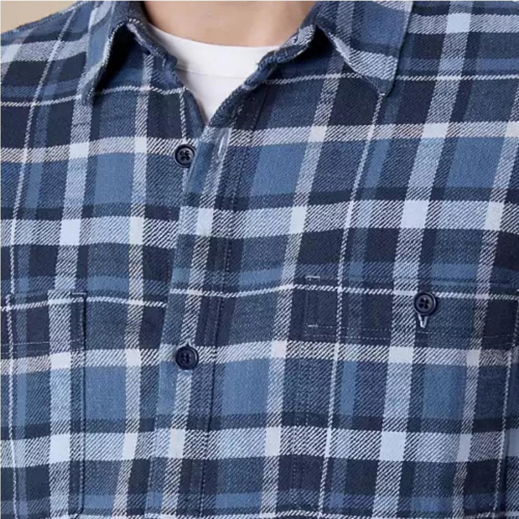 Officine Générale Ahmad Twill Check Button Down Shirt, Size L New w/Tag $395