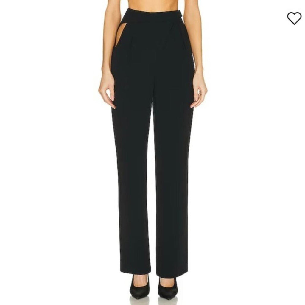 Nicholas Nerissa Asymmetric Cut-Out Pants in Black, NWT, Size 2 Retail $395