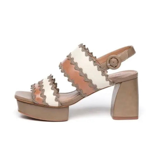 Bernardo Remi Platform Sandals in Blush Brown, Anthropologie Size 7.5 New in Box