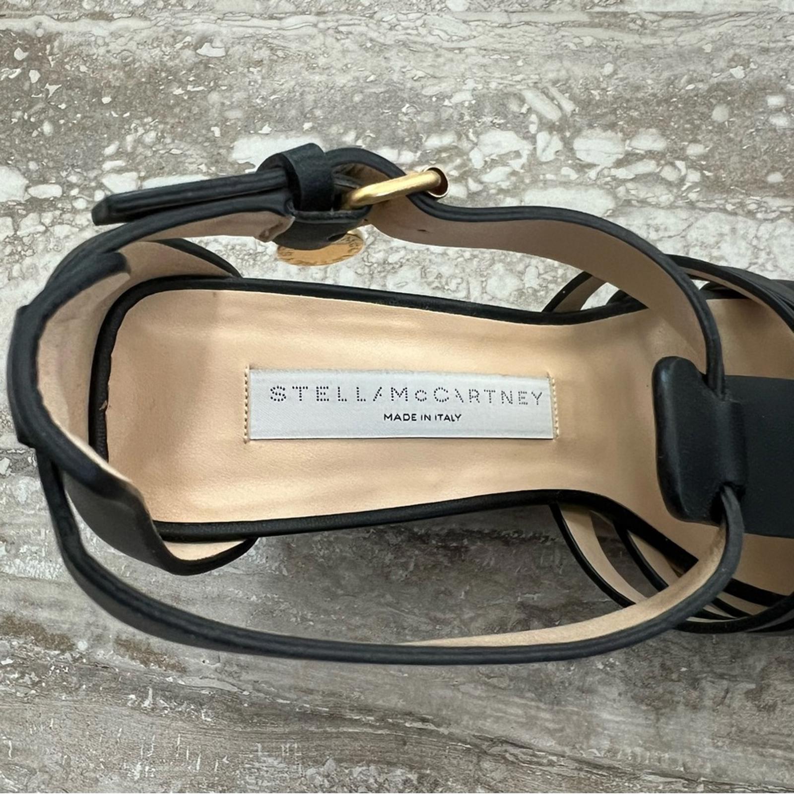 Stella McCartney Cowboy Wedge Sandals, Black Size 36.5 New in Box, Retail $1,045