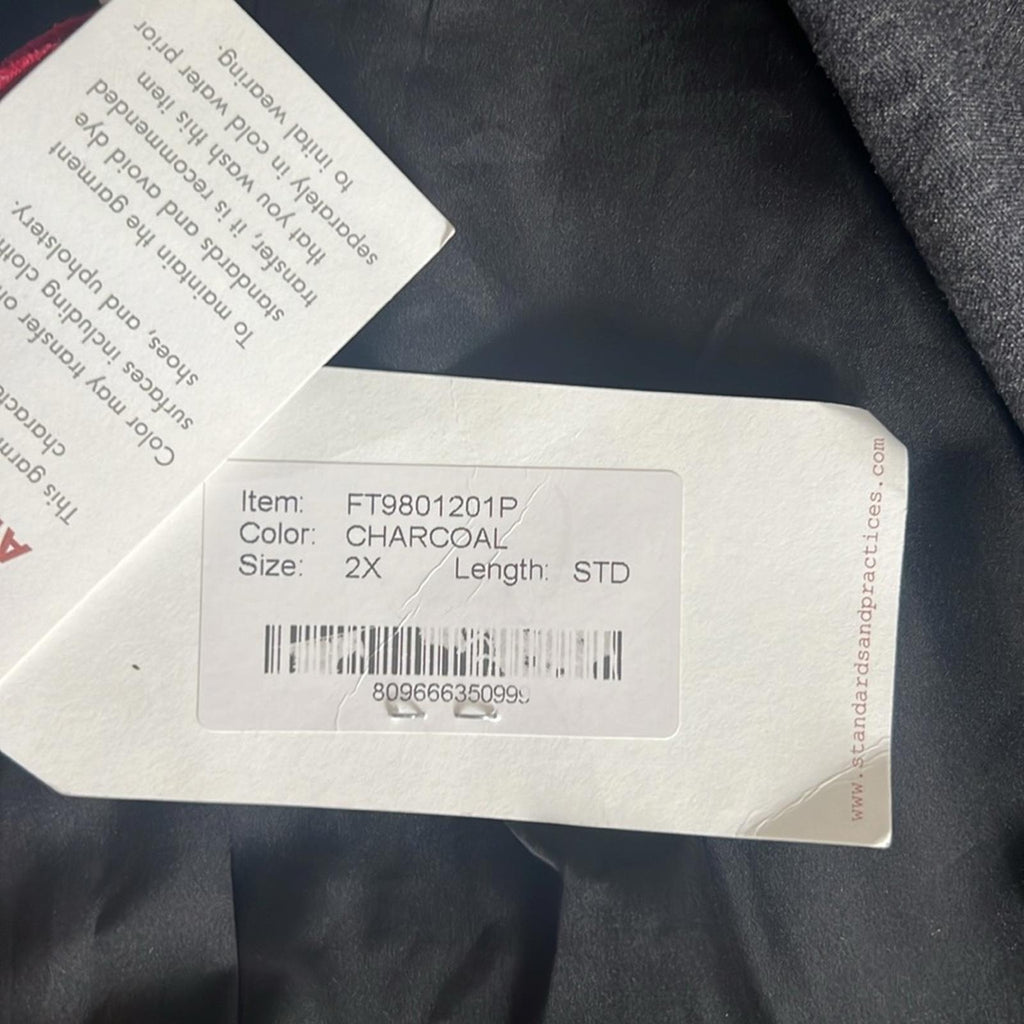 Standards & Practices Single-Button Blazer in Charcoal, NWT, Size 2X