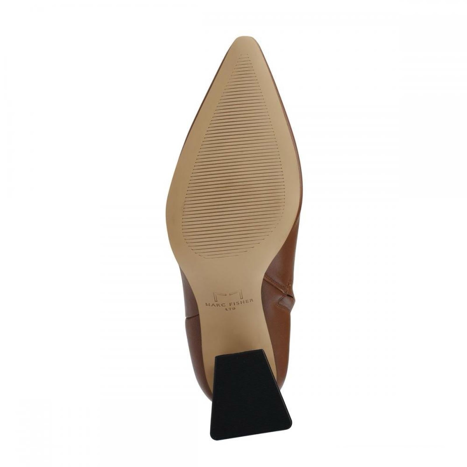 Marc Fisher Kulika Leather Pointed Toe Boots, Med Natural, Size 10 New w/o Box