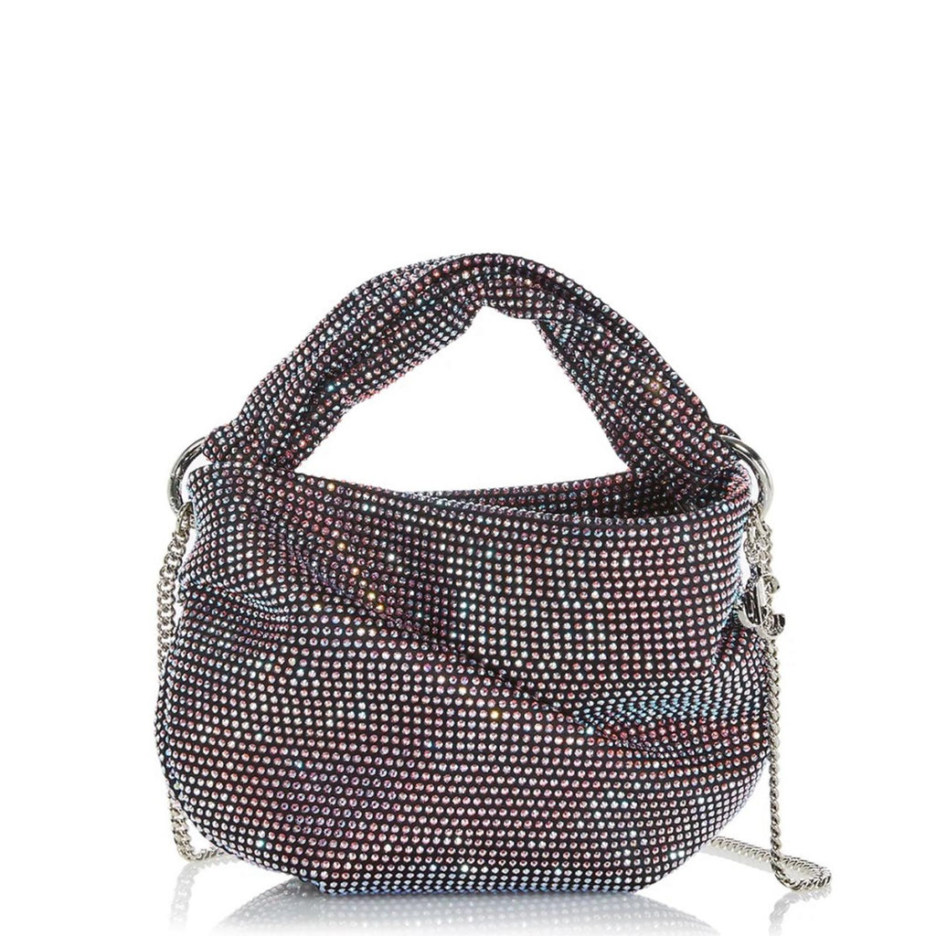 NEW Jimmy Choo Bonny All-Over Crystal Mini Top Handle Bag, New w/Tag in Box