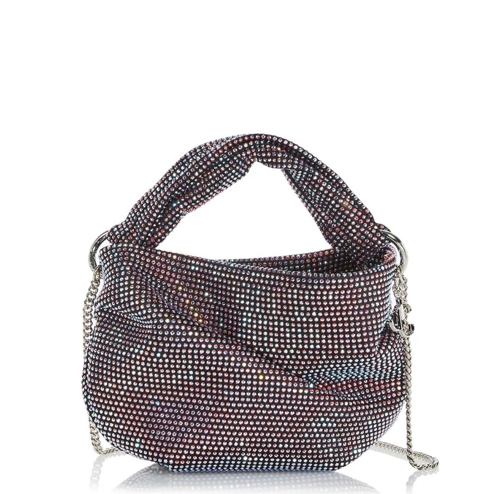 NEW Jimmy Choo Bonny All-Over Crystal Mini Top Handle Bag, New w/Tag in Box