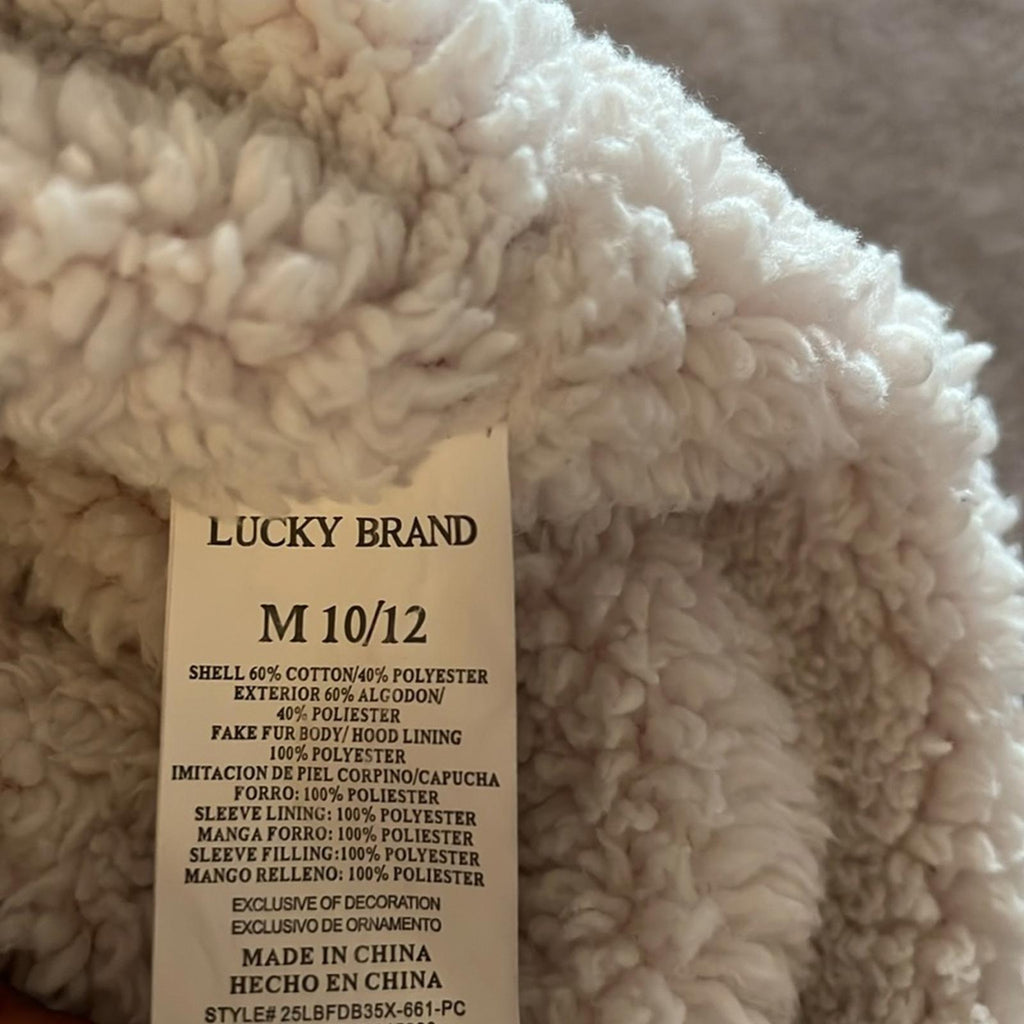 Lucky Brand Zip-Front Sweatshirt in Pink Size M (10/12) EXCELLENT!