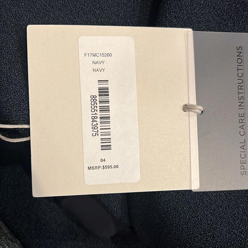 NWT TIBI Mica Crepe Jumper in Navy, Size 4 New w/Tag Retail $595