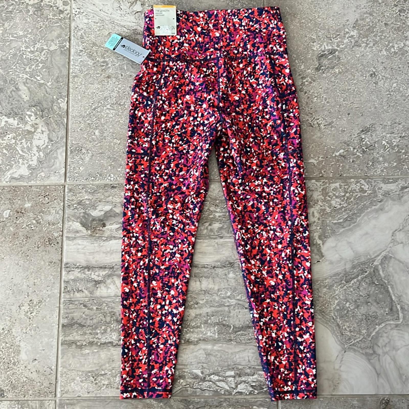 Ideology High-Rise Side Pocket 7/8 Leggings in Speckle Berry, Size S NEW w/Tag
