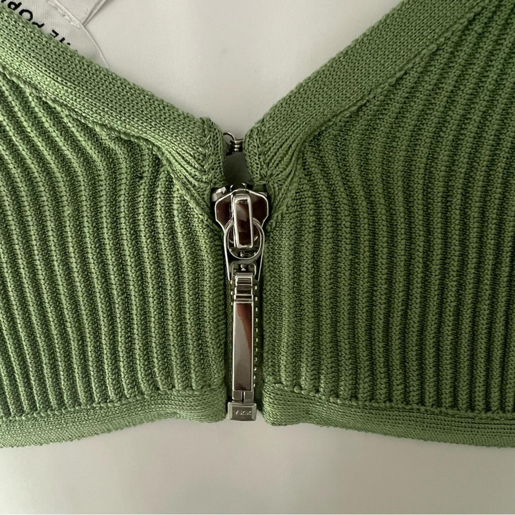 Dress the Population Cut-Out Ribbed Knit Dress, Green Size XS New w/o Tag