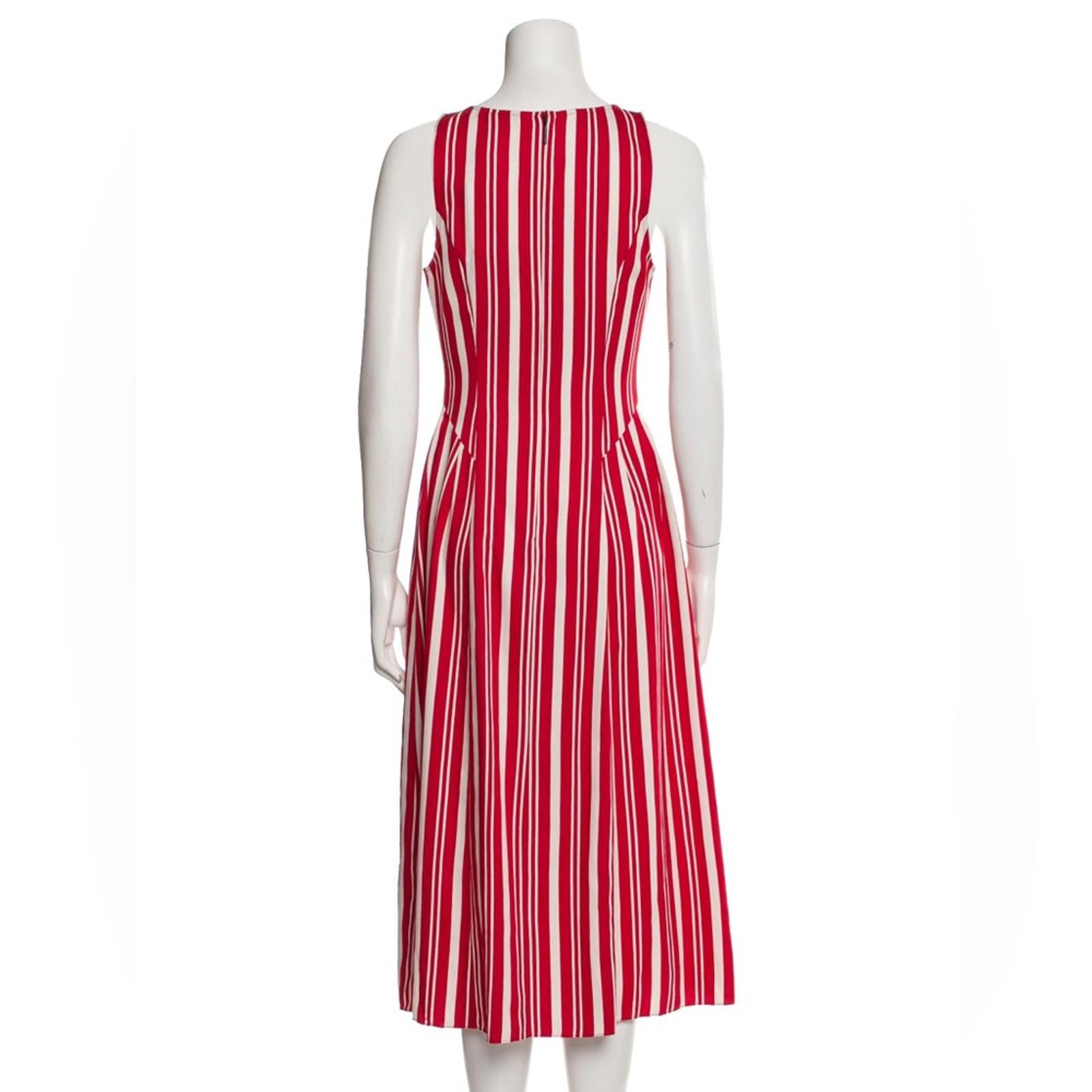 NWT Jason Wu Striped Scoop-Neck Sleeveless Dress, Size 0 New w/Tag Retail $695