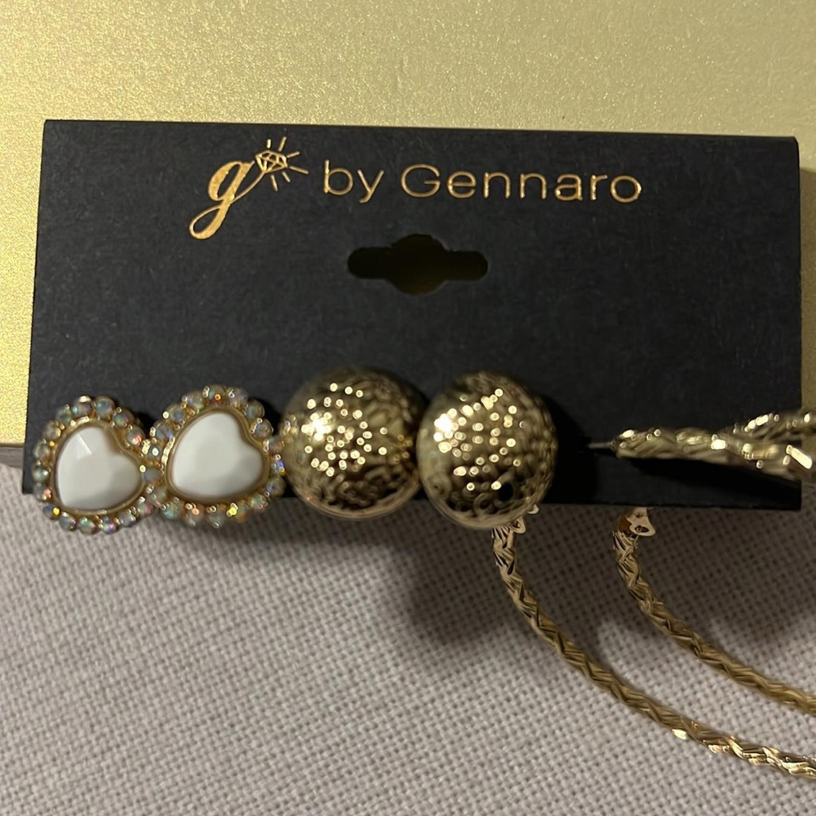 G by Gennaro 3-Pairs of Earrings, New w/Tag