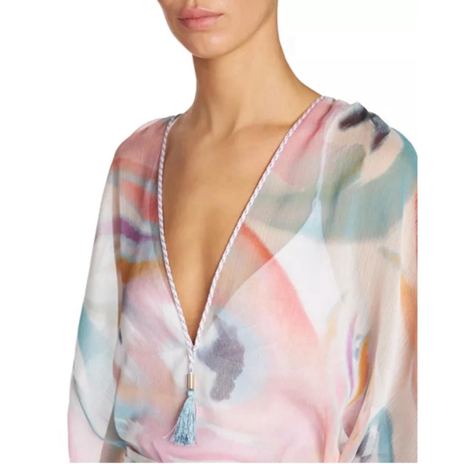 Etro Abito Mare Kaftan-Style Dress in Pastel (Made in Italy) Size 38, NWT $1,550