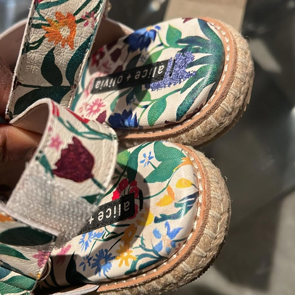 Alice+Olivia River Chelsea Wildflower Painted Nappa Espadrille w/DustBag Size37