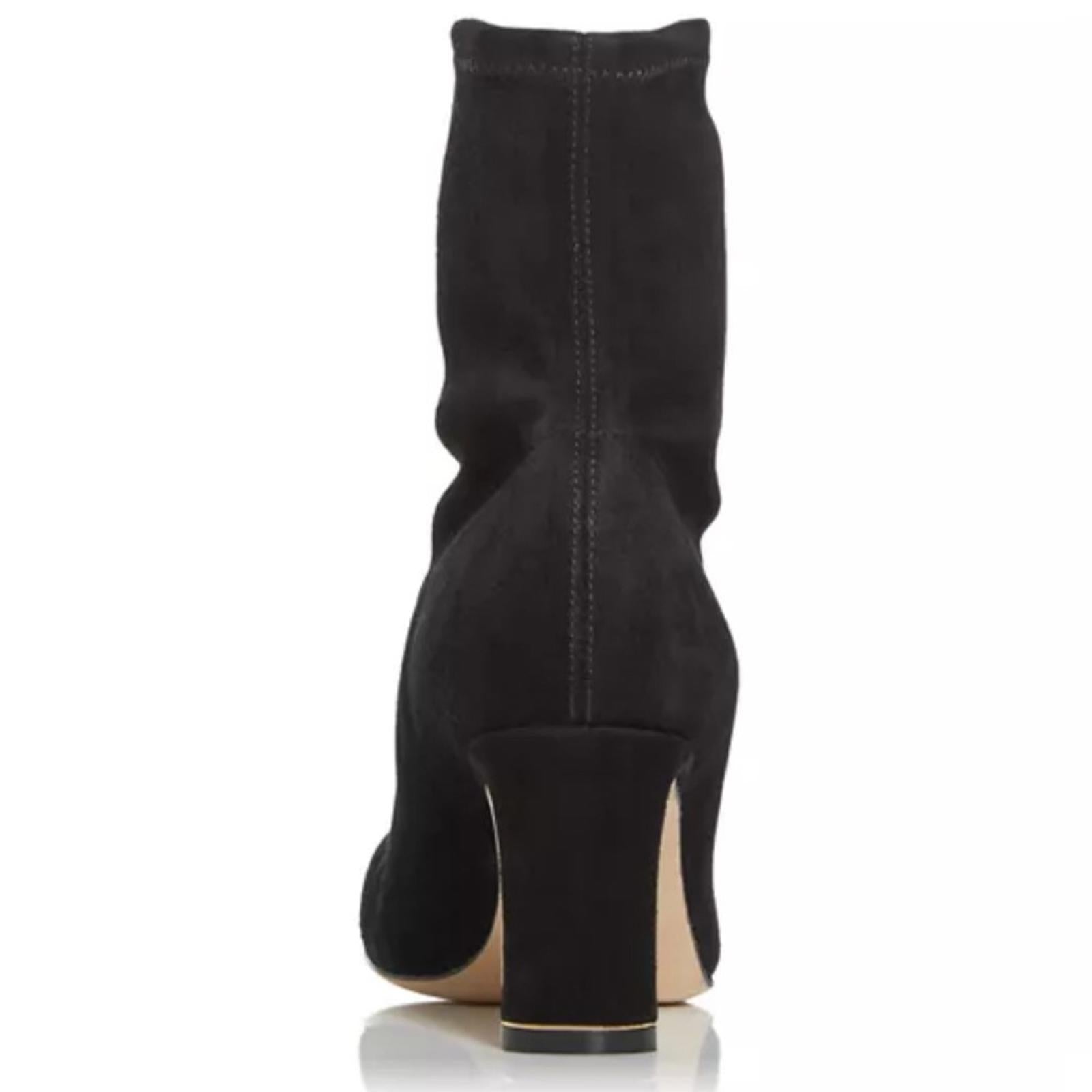 Nicholas Kirkwood Maeva Faux Pearl Stretch Booties in Black, Size 38.5 NEW $895
