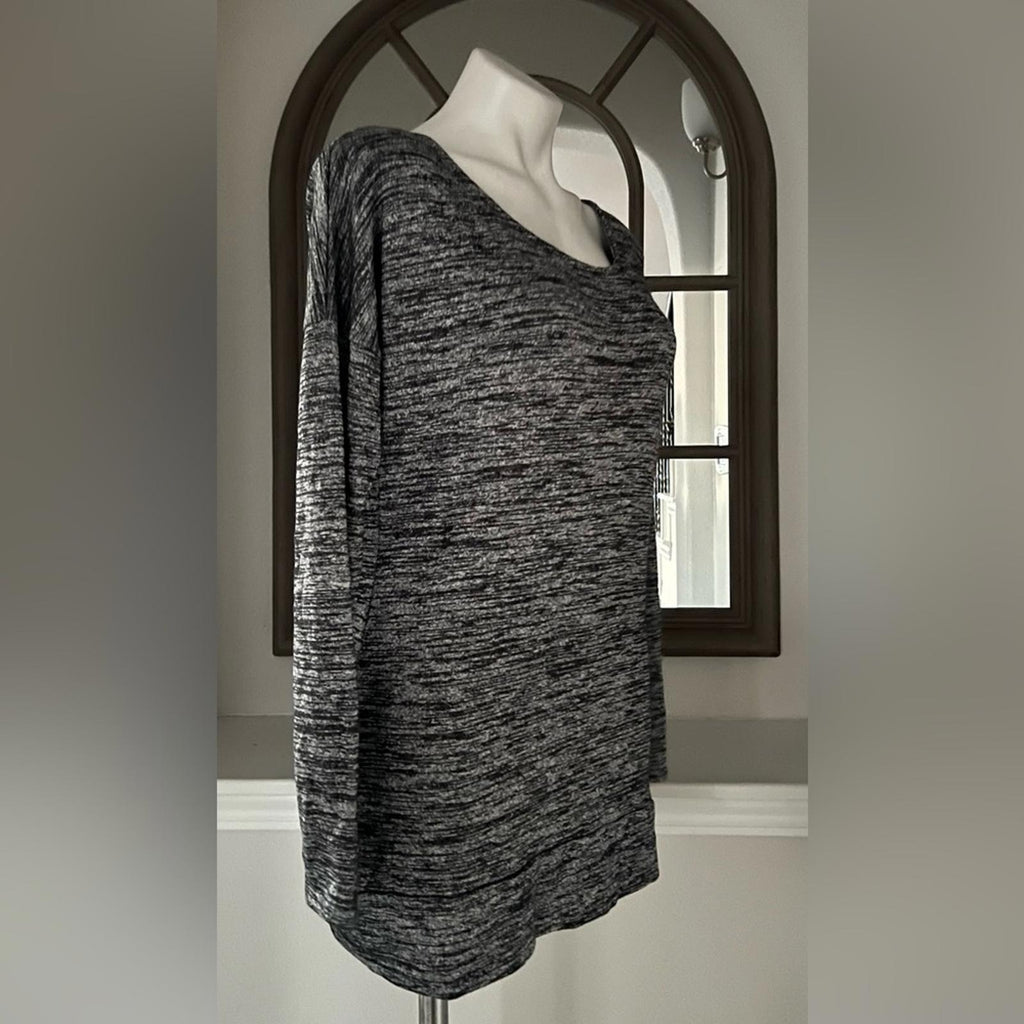 Athleta Open Back Cut-Out Posed Layered Pullover, Grey Heather Size S EXCELLENT!