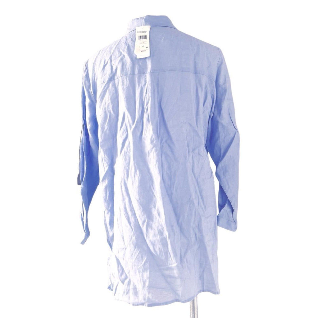 Eileen Fisher Handkerchief Linen Classic Collar Shirt, Size L New w/Tag SOLD OUT