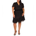 Michael Kors Tiered Smocked Dress w/Flutter Sleeve & Surplice Neckline Sz 1X NWT