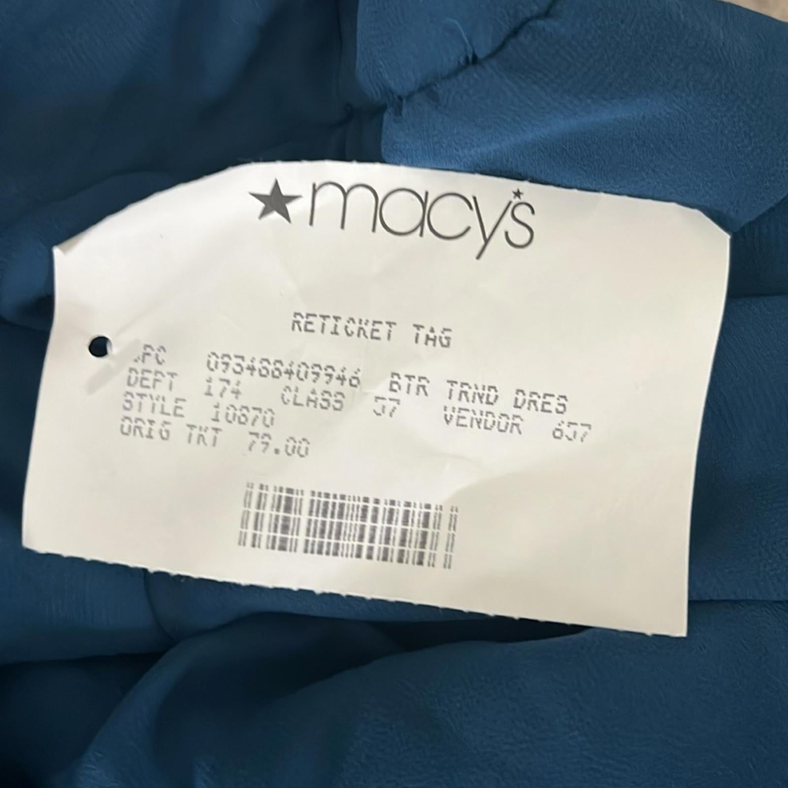I.N.C. Bow-Back Shift Dress in Teal, Size XL NEW w/Reticket Tag $79