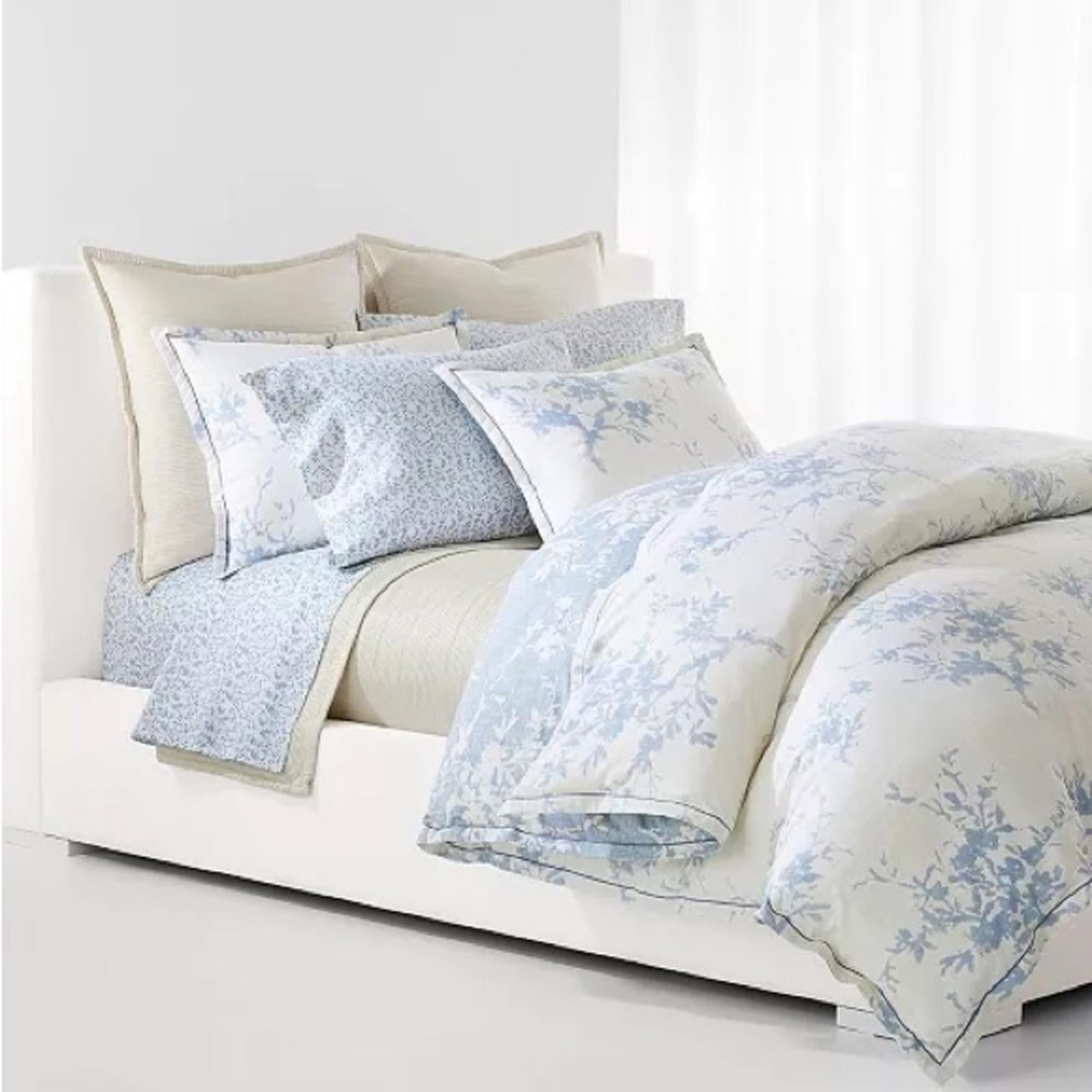 Lauren Ralph Lauren Eva Comforter in Cream Blue, Full/Queen, Open Box - NEW