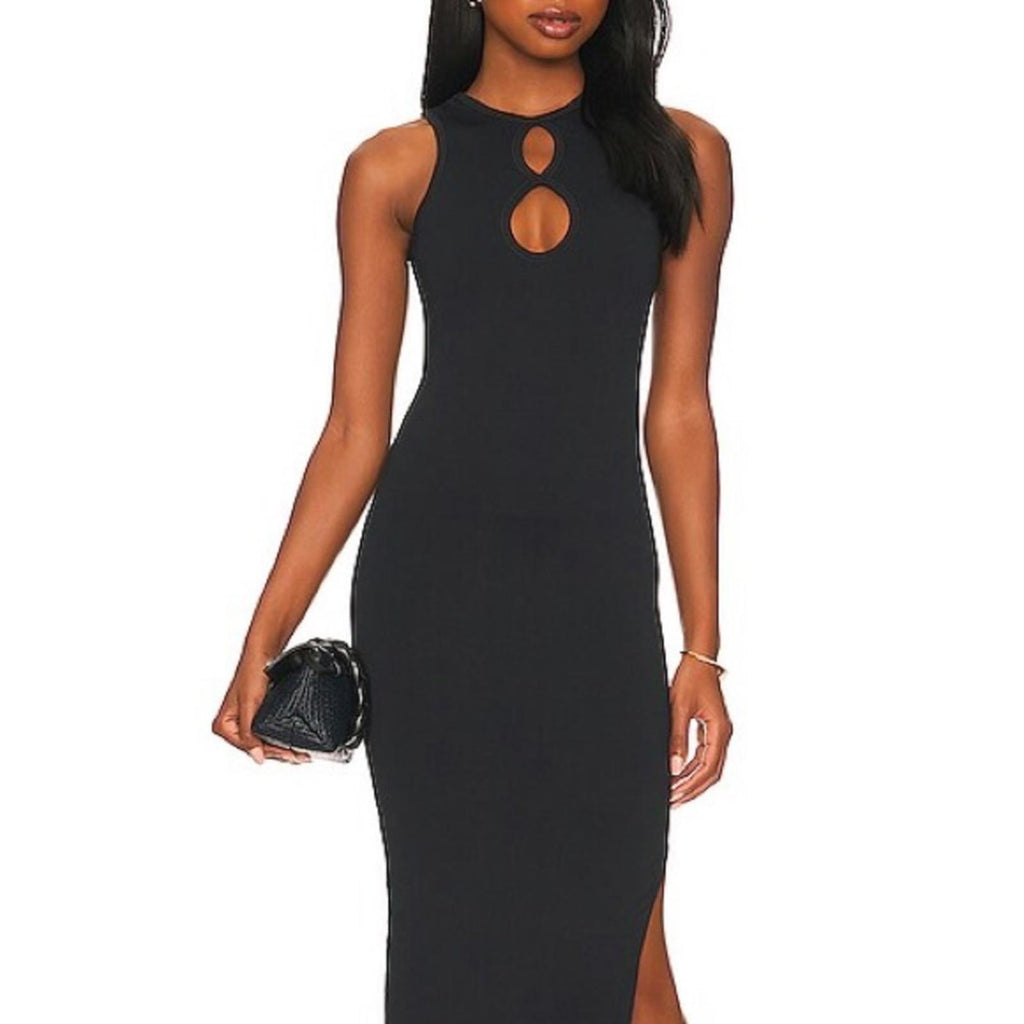Simon Miller Cut Out Maxi Dress in Black, NWT, Size XS/S