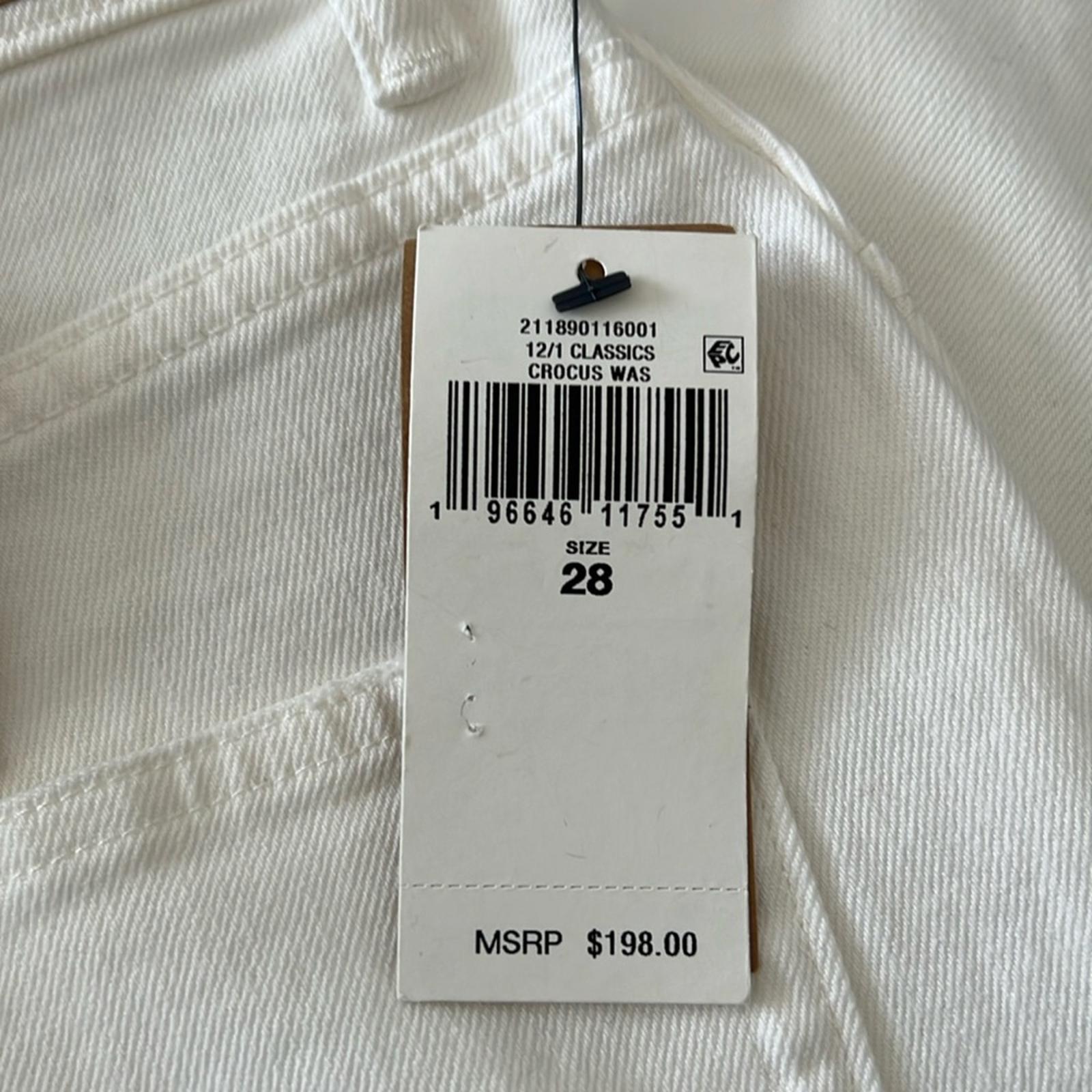 Polo Ralph Lauren Curved Tapered Jeans in Crocus Was/White Size 28 NEW w/Tag