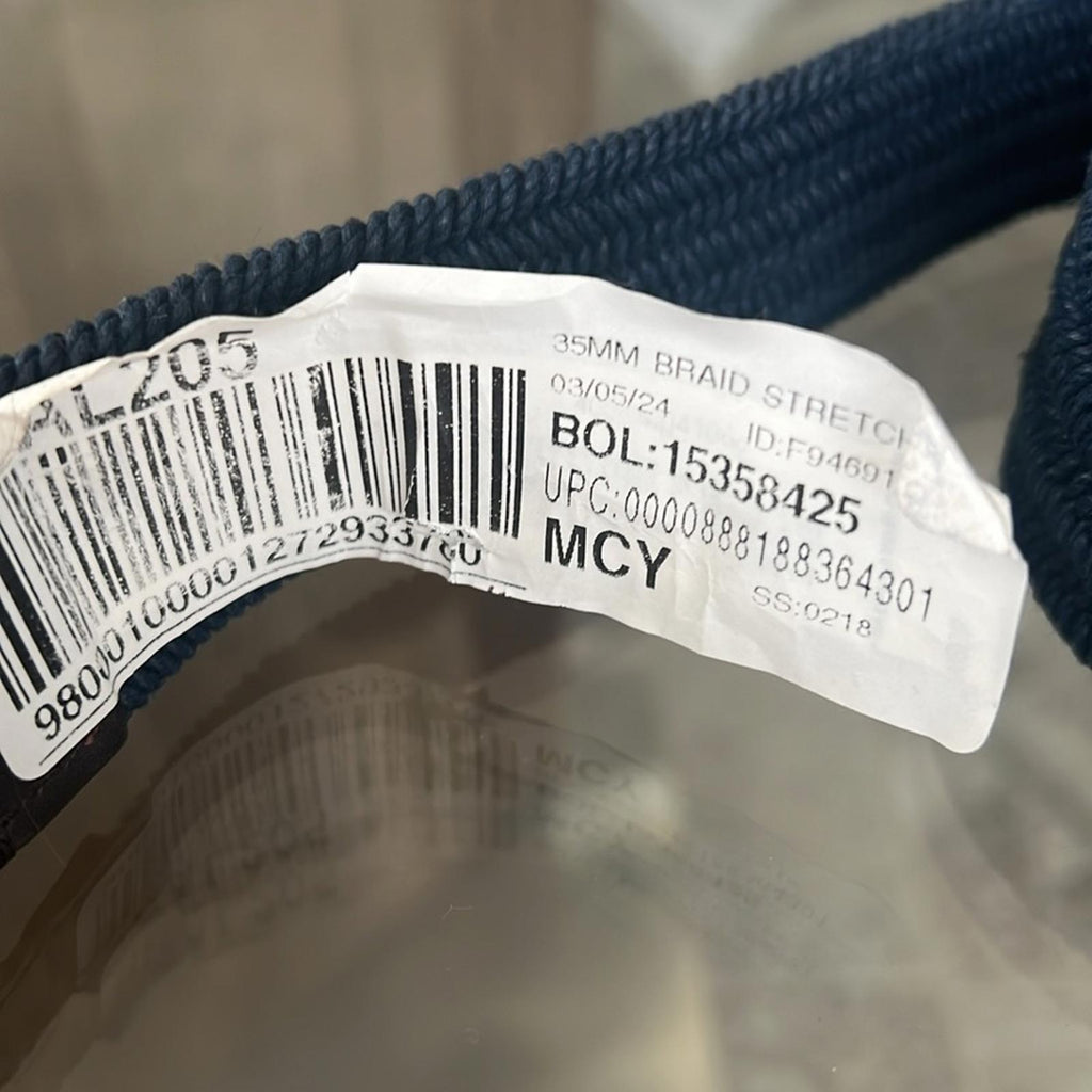 Polo Ralph Lauren 35MM Braided Stretch Buckle Belt in Navy, Size M Retail $89.50