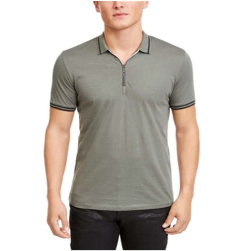 AX Armani Exchange Zipper Logo Polo Shirt in Olive Green, Size XL EXCELLENT!