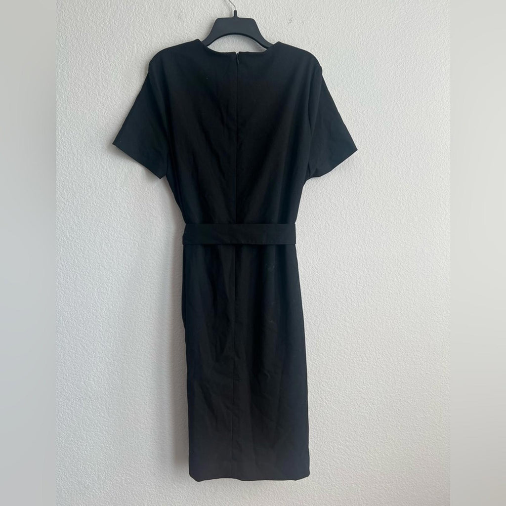 NEXT Tailoring Black Belted Dress, Size UK 20T, EXCELLENT
