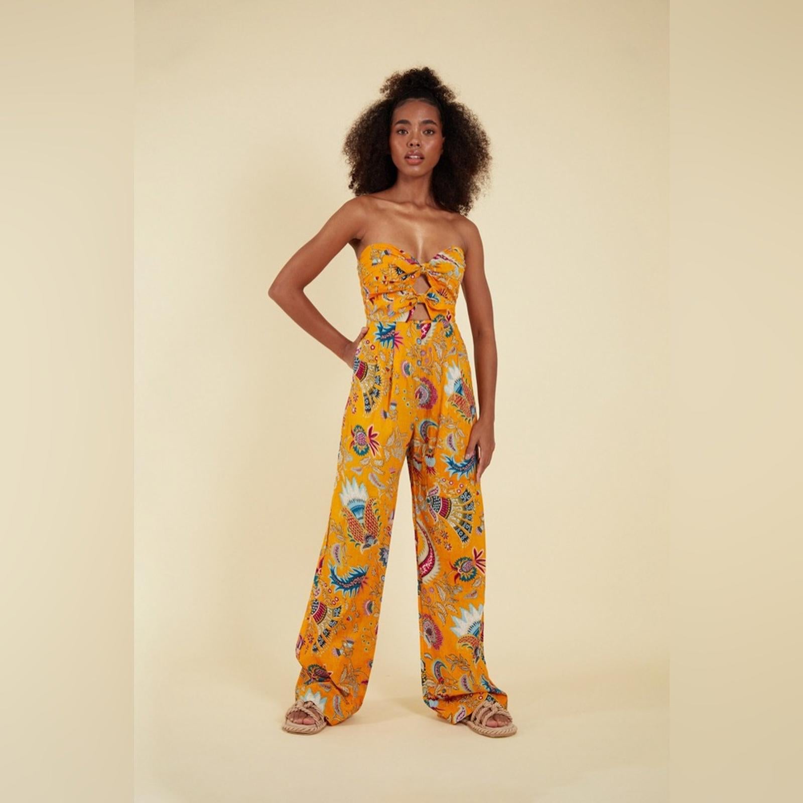 Charina Sarte Talaia Ribbon Strapless Jumpsuit, Size L New w/Tag Retail $388