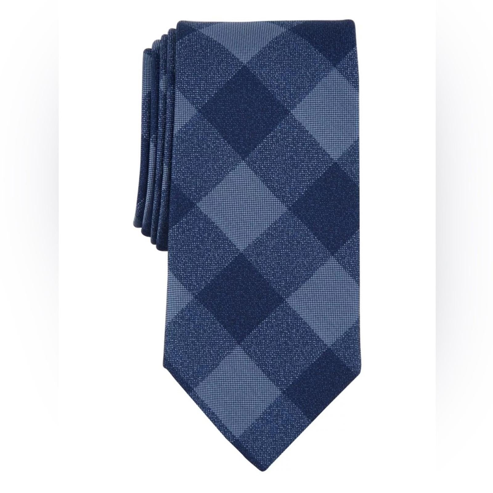 Michael Kors Men's Maysen Check Tie in Navy, New w/Tag $69.50