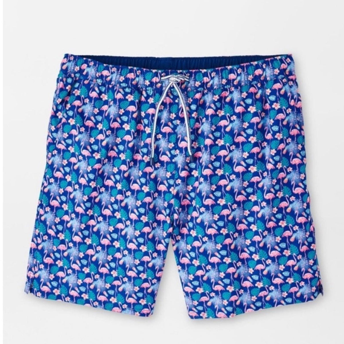 Peter Millar Flamingo Floral Printed Swim Trunks, Size XXL New w/Tag