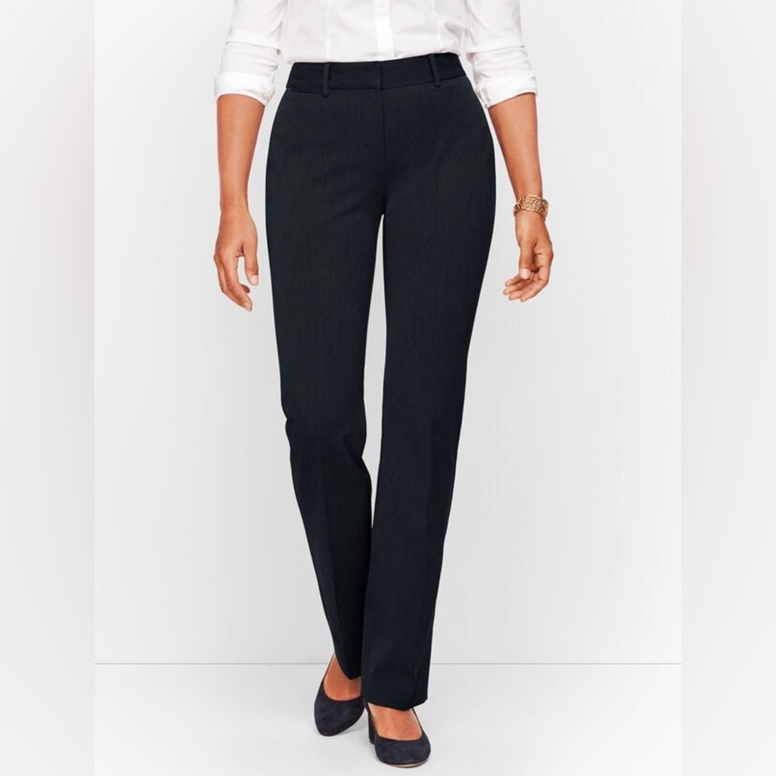 NEW Talbots Bi-Stretch Barely Boot Black Pants, Curvy Fit Size 14 New w/Tag $109