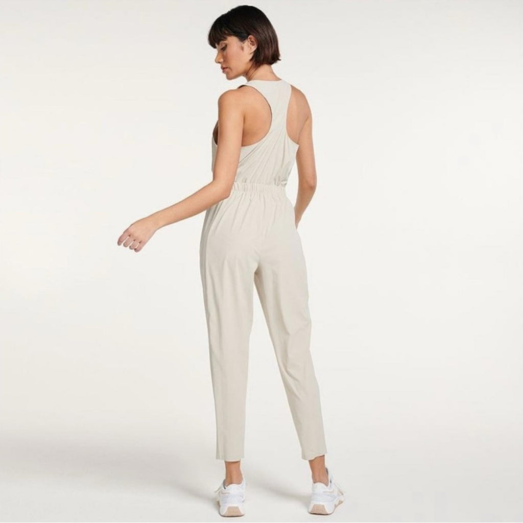 FLX Active Brown Sleeveless Woven Jumpsuit, Size XL, New with Tag